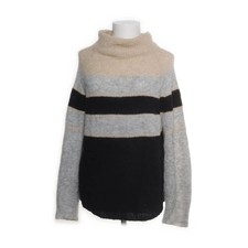 Esisto, Rollkragenpullover, Größe: M, Beige/Schwarz/Grau #oVZ