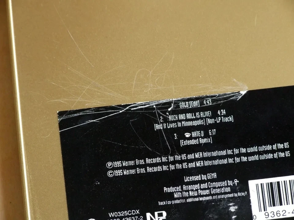 Prince Gold 3-track CD single Limited Edition gold-coloured case & disc W0325CDX - Image 3 of 4