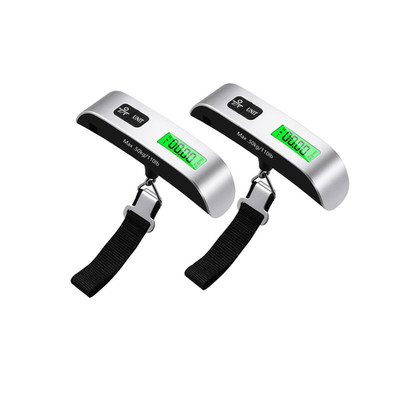 2 Pack-Luggage Scale 110lb 50kg Portable Travel LCD Digital Hanging Weight