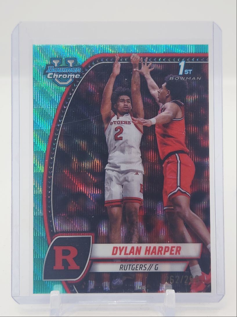 DYLAN HARPER 2024-25 BOWMAN UNIVERSITY CHROME 1ST AQUA WAVE /299 Q2550