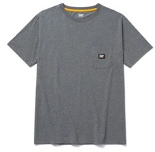 CAT Caterpillar Men  s Pocket Tee Grey