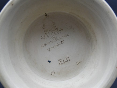 Villeroy & Boch Krug Keramik Mettlach Model-Nr.: 2131 Jugendstil geritzt um 1900 - Bild 16 von 16