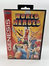 Sega Genesis World Heroes (1994) Case/Game Only. No Manual. Fast Shipping!