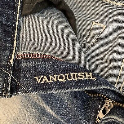 VANQUISH TOKYO JAPAN BRAND DENIM BLUE FADED JEANS MEN'S SIZE VANQUISH TOKYO JAPAN BRAND DENIM BLUE FADED JEANS MEN'S SIZE