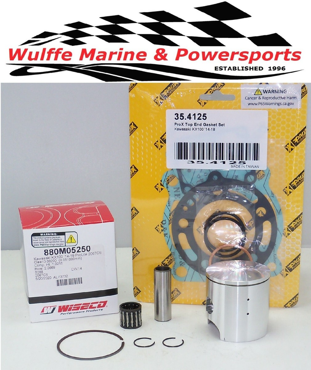 Top End Rebuild Piston Kit Kawasaki KX100 '14-21 & KX112 '22