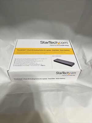 StarTech Thunderbolt 3 Dual 4K 60Hz Monitor Docking Station TB3DK2DHV 