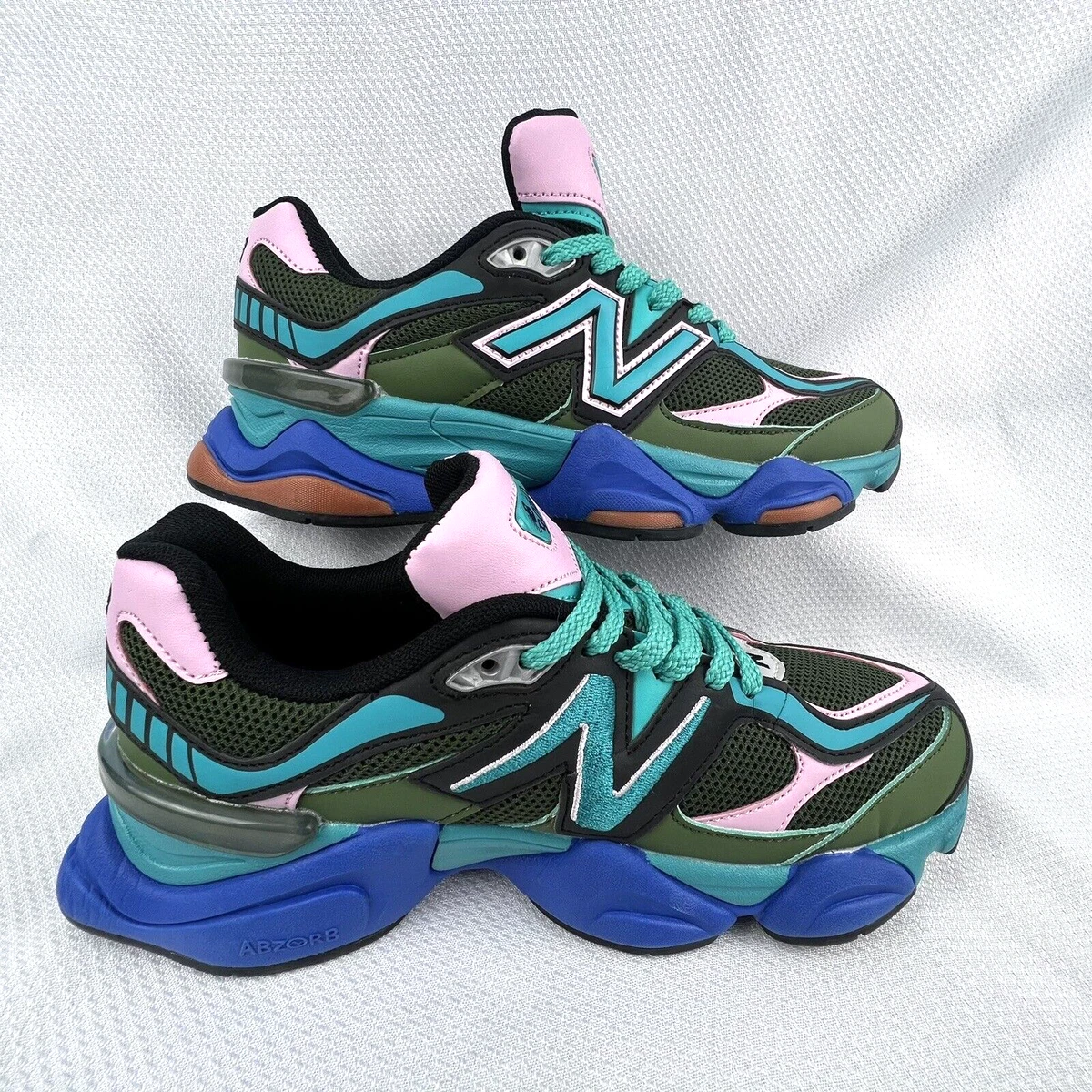 New Balance 9060 Warped Rare Olive Teal Pink U9060BBG Rare M 7, W 