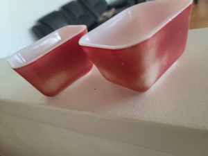 Vintage Pyrex Small Red Square 7 oz. Ramekin Dishes #407 ...