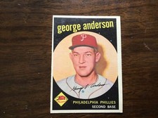 Topps 1959 George Anderson #338 Philadelphia Phillies VERY GOOD-EXCELLENT