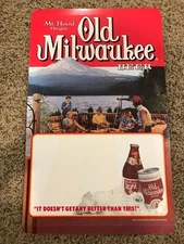 Vintage Old Milwaukee Cardboard Countertop Display Sign Mt. Hood Oregon 1986