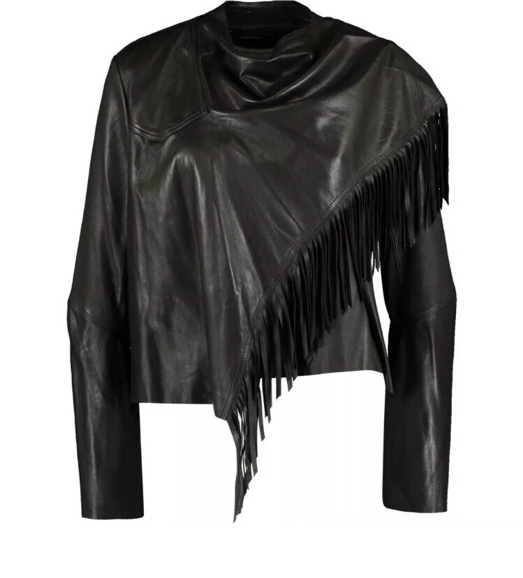 £1,900 ISABEL MARANT Runway Black Leather Biker Jacket - Image 4 of 4