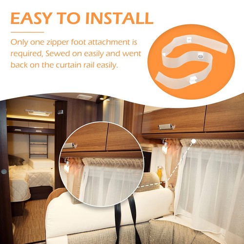 2 Pack A115 RV Curtain Glide Tape Window Covering Hardware 1/2" Glide, 72" Long - Picture 6 of 7