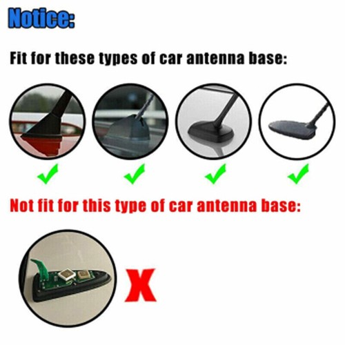 1X White/Black Shark Fin Roof Antenna Car AUTO Aerial FM/AM Radio Signal US - Picture 10 of 12