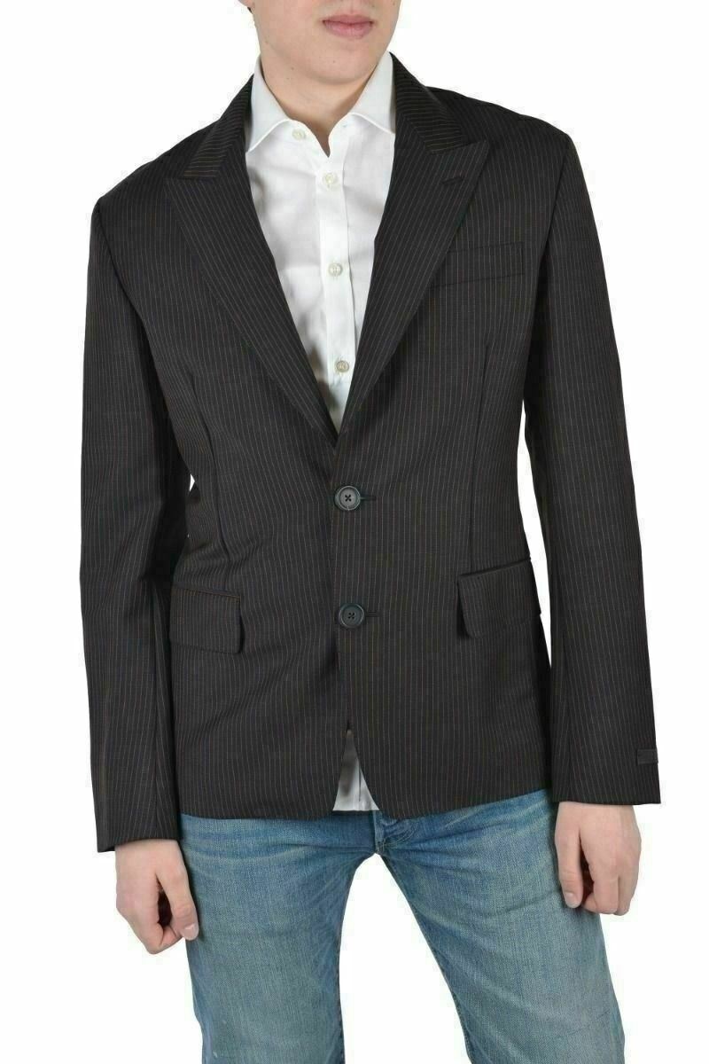 Мужской блейзер Prada Milano из шерсти в черную полоску на двух пуговицах US 42R IT 52R 237490₽