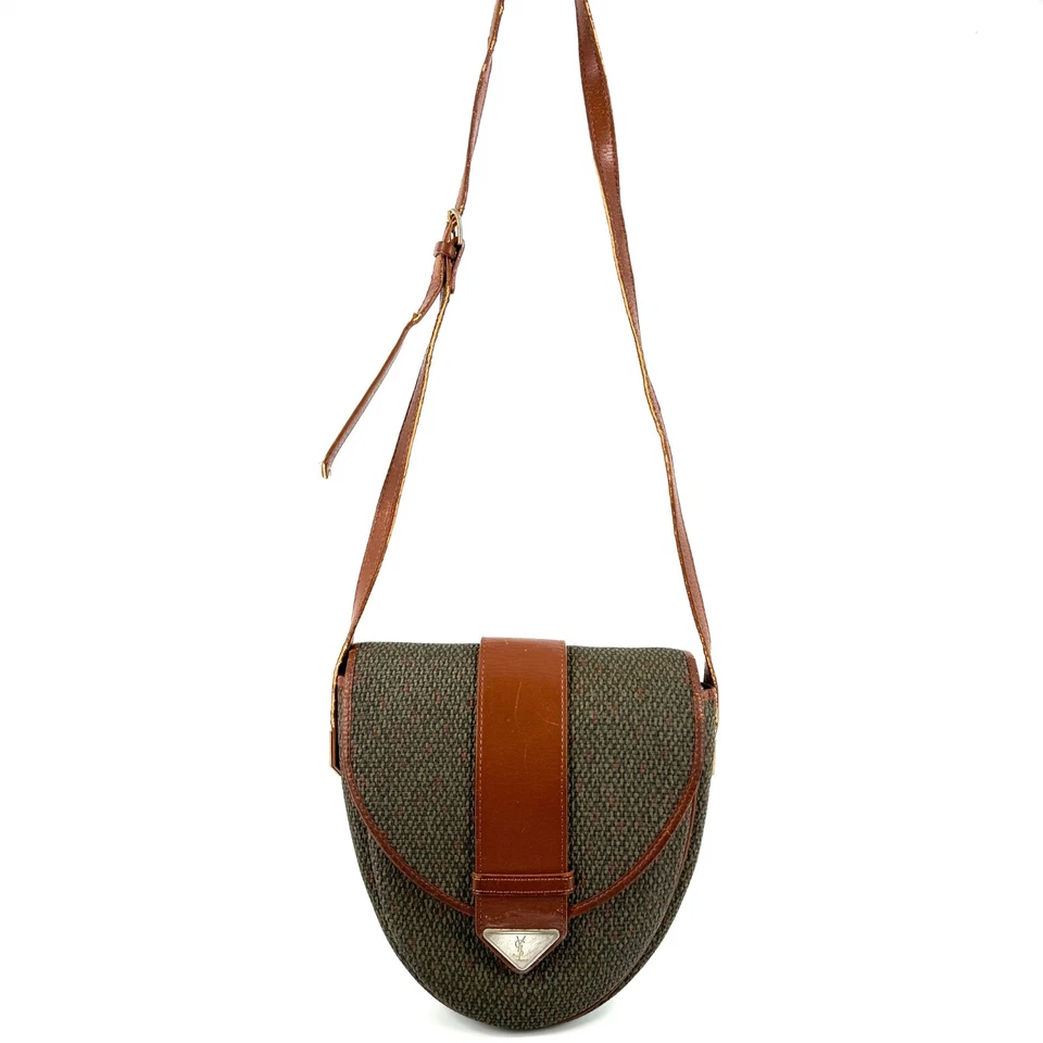 Auténtico bolso de hombro de lona Yves Saint Laurent 0430 Foto 4 de 4