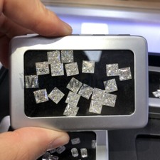 White Princess Cut Loose Moissanite Stone D Colour VVS1 With GRA certificate