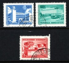 OPC 1975 Mongolia Buildings Set Sc#893-5 MNH CTO 47806