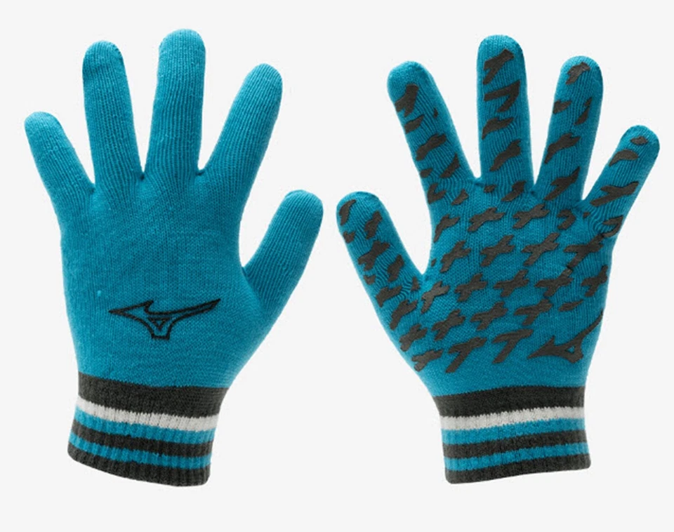Mizuno Hombres Guantes Tejidos Deportes Correr Turquesa Informal Fútbol Guante 32JYB50216 Foto 2 de 4