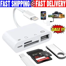 For i Phone i Pod i Pad I OS Portable 4 in1 USB SD TF Card Reader Camera Adapter