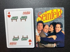 swap playing card    SEINFELD   KRAMER'S  COFFEE TABLE BOOK    Four of Hearts