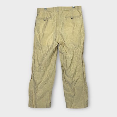 Vintage Polo Ralph Lauren Pants Mens 31x30 Fit 33x25 Beige Linen