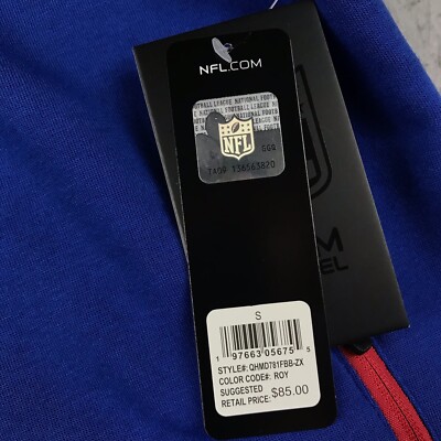 Buffalo Bills Hoodie Mens Small Blue Fleece NFL Football Hooded