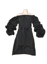 chelsea 28 womens black off-shoulder dress size L new