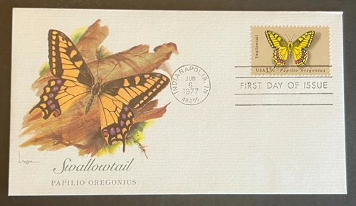 SWALLOWTAIL BUTTERFLY #1712 JUN 6 1977 INDIANAPOLIS IN FIRST DAY COVER BX 3-2