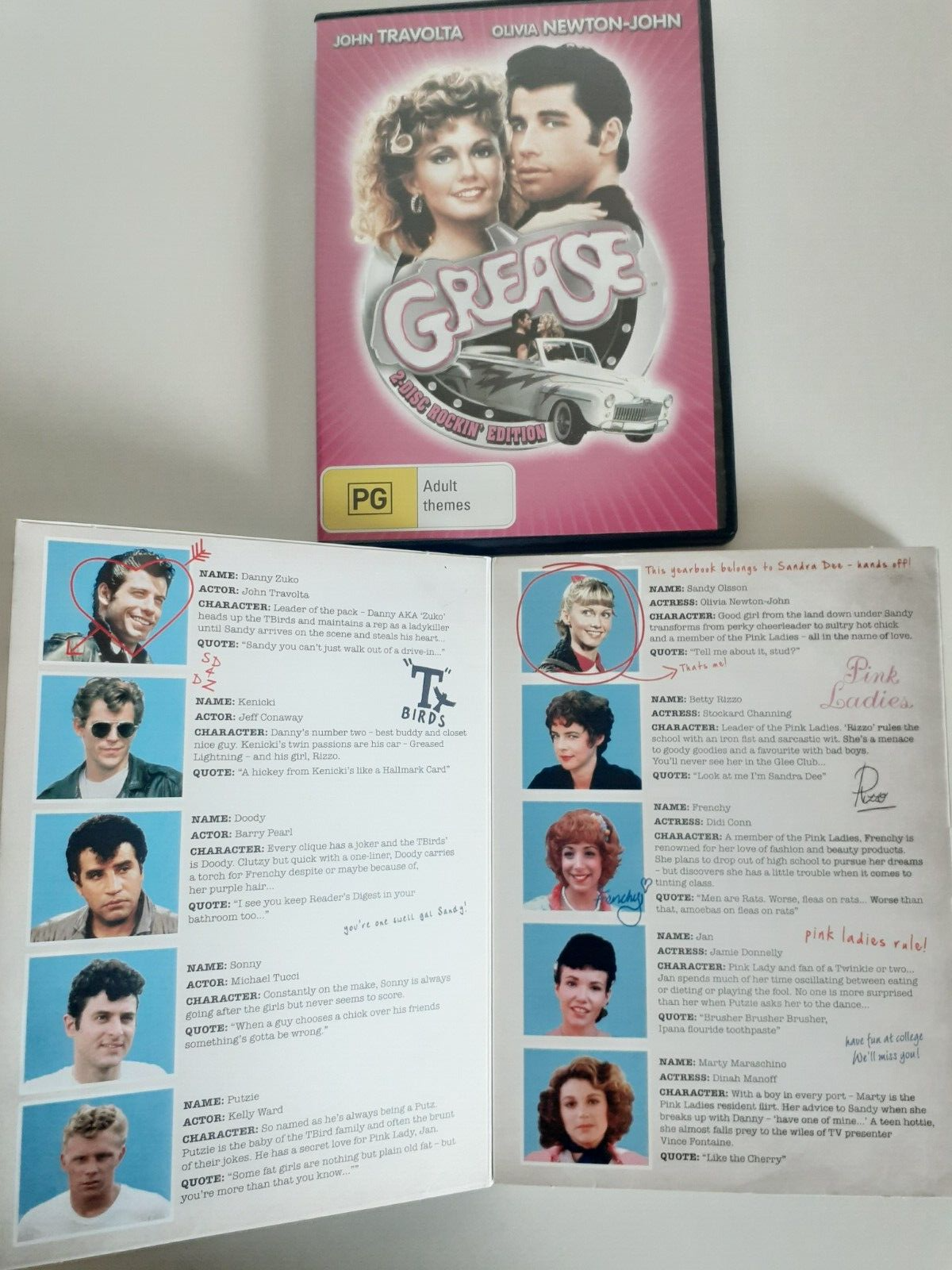 GREASE 2-Disc Rockin Edition DVD with Yearbook Cover Slipcase R4