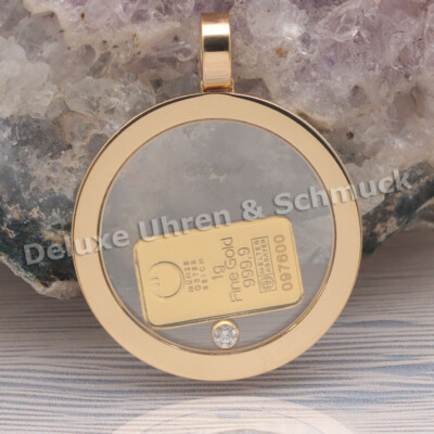  *Original Chopard Anhänger*Happy Diamonds*1g 999,9 Goldbarren*750 Gold*SELTEN*