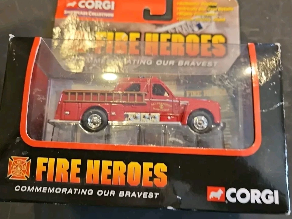 Brand New 2002 Corgi Fire Heroes 2 Different Fire Trucks  CS90009,90012 - Image 3 of 4
