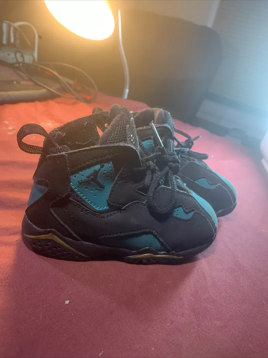 Air Jordan Retro 7 VII Bordeaux BT Toddler Black 645071-014 Size 8C~ Pre-owned