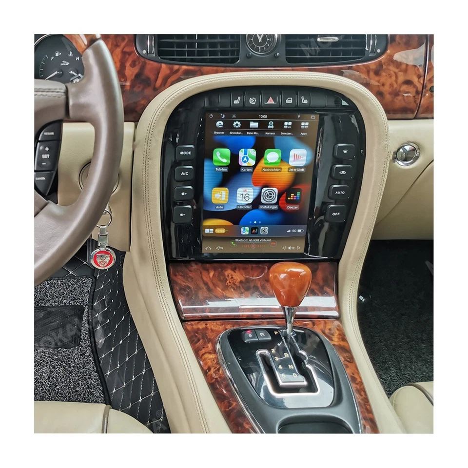 For Jaguar Xj 2004-08 Android Car Radio Tesla Screen Stereo GPS Navigation 4+64G Foto 3 de 4