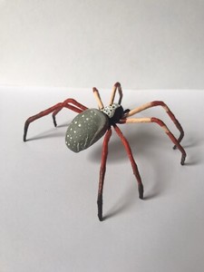 Handmade Hand-painted 4.5" Australian Golden Orb Weaver Spider Replica Figurine