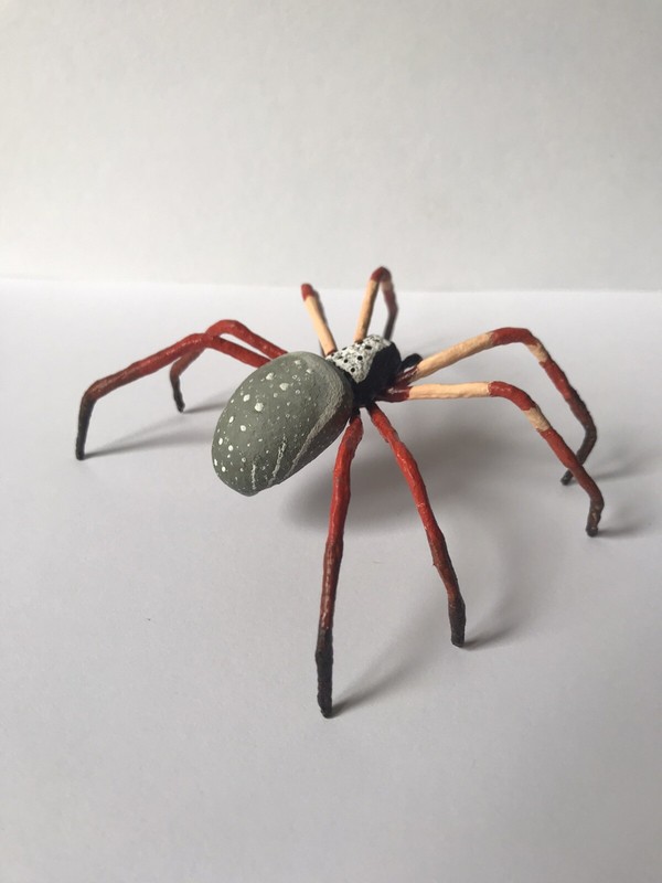 Handmade Hand-painted 4.5" Australian Golden Orb Weaver Spider Replica Figurine