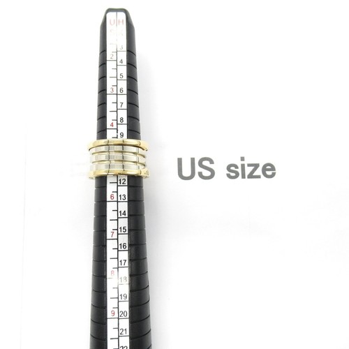 BVLGARI B-zero 1 Ring 18KYG Yellow 18KWG white Gold Used unisex US size 5.25 #50 - Picture 8 of 9