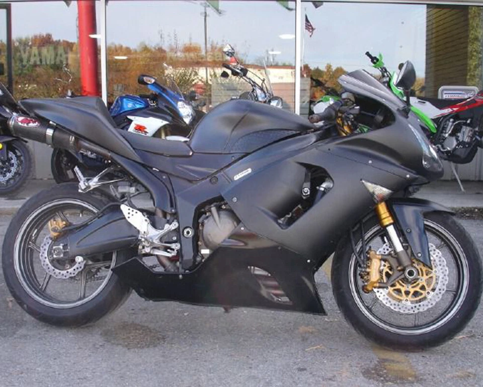 Kit de carenado ABS negro mate para carrocería Kawasaki Ninja ZX6R ZX-6R 636 2005-2006 Foto 2 de 3