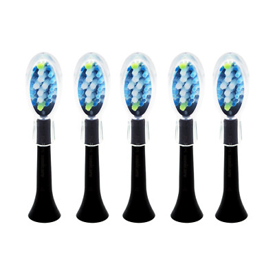 5-Pack Philips DiamondClean Adaptive Clean Brush Heads | Black | No Box