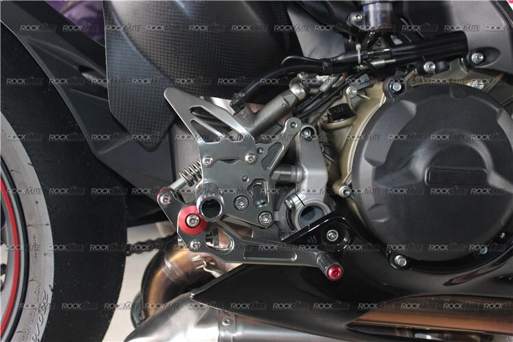 Para DUCATI PANIGALE 899 1199 Todos los años Juego Trasero Ajustable Escaleras Pedales Cambio Foto 2 de 4