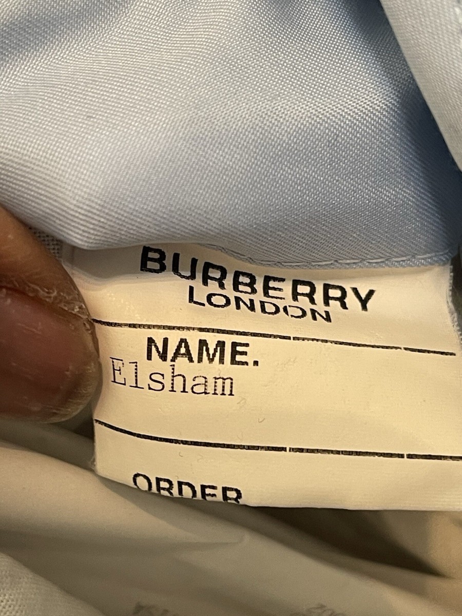美品　BURBERRY London刺繍　水色 ノバ ノースリーブサイズ2 y2k✨希少✨バーバリーブルーレーベル ノースリーブ チュニック ノバ