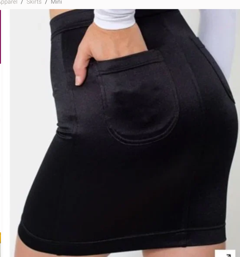 American Apparel Black Disco Skirt - High Waist sz s