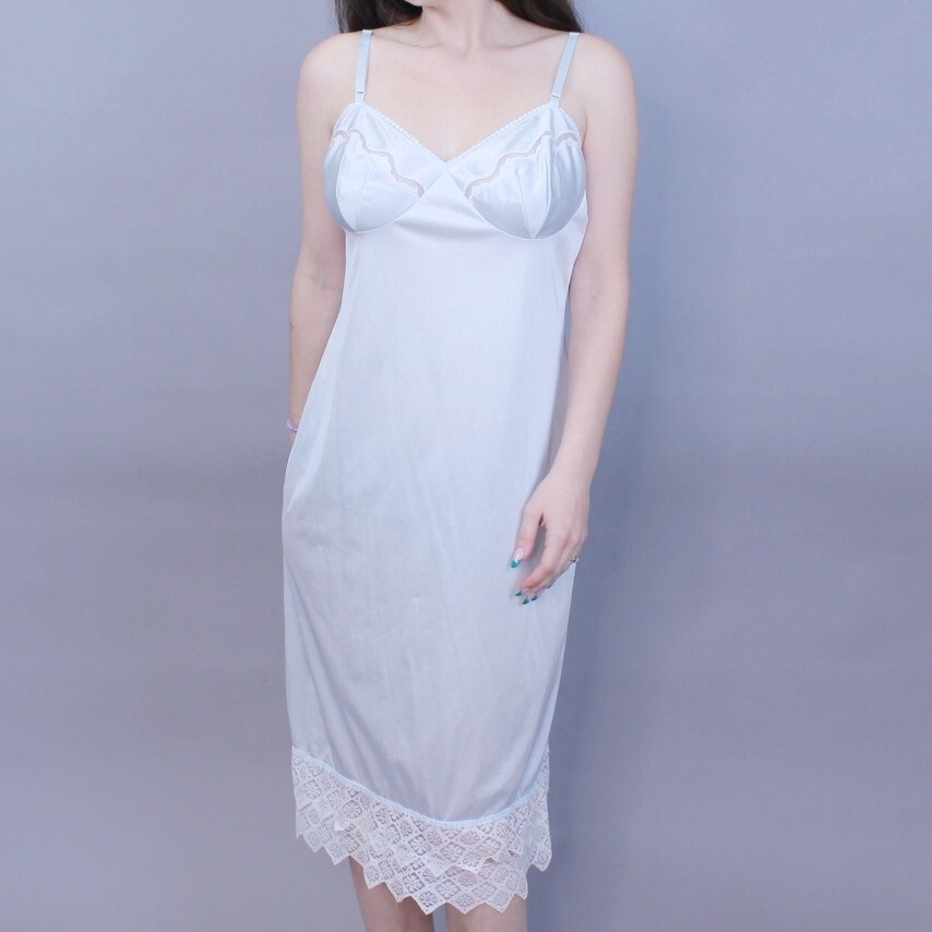 70s Vassarette Vassarette Slip Dress Vintage 60s 70s Tan Full