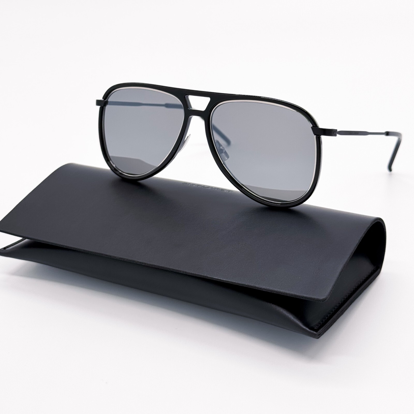 NUOVI OCCHIALI DA SOLE SAINT LAURENT CLASSIC 11 RIM 002 AVIATOR UNISEX NERI