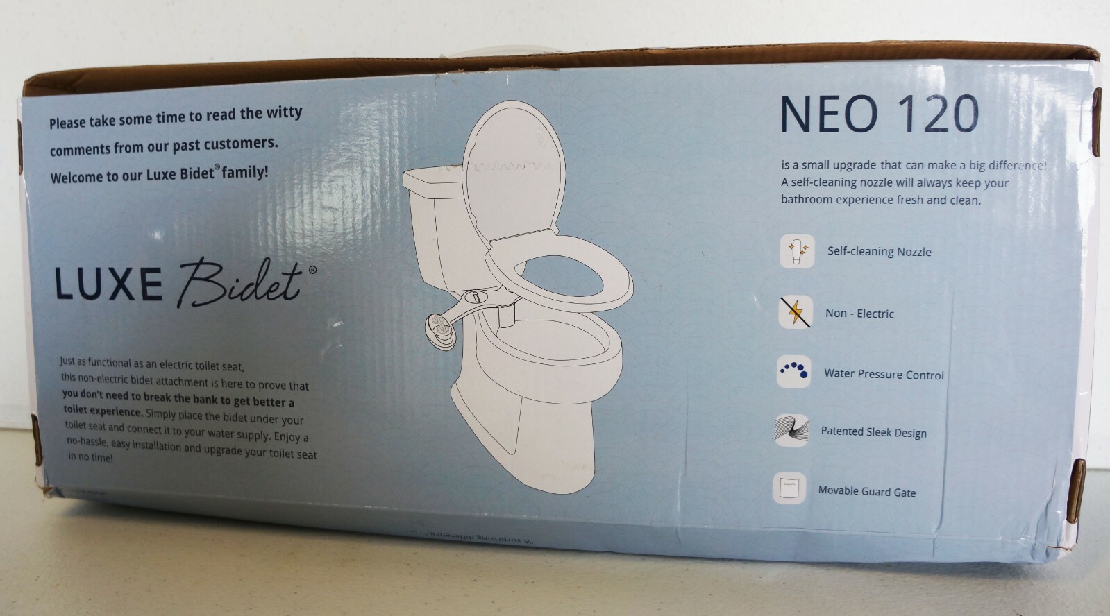 Luxe Bidet Neo 120 Self Cleaning Nozzle Fresh Water Non Electric