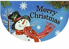 Half Round Rubber Door Mat, Decorative Indoor Outdoor Christmas Doormat Non Slip