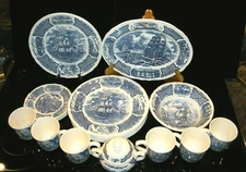 Fair Winds Blue on White Dinnerware by Alfred Meakin, Staffordshire, England