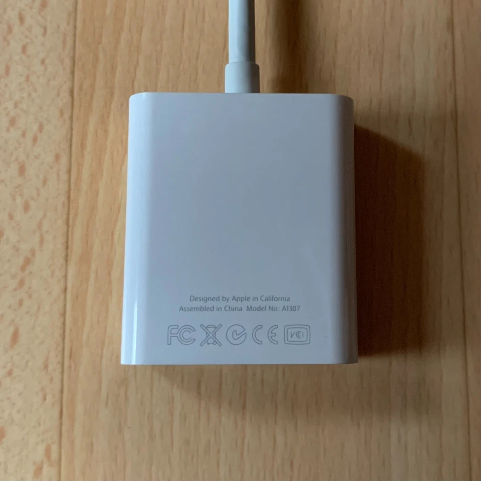 Apple Mini DisplayPort zu VGA Adapter, A1307, Original, Thunderbolt, Weiß - Bild 2 von 4