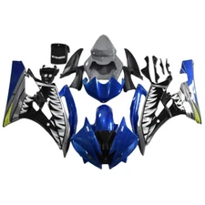 Blue Grey Shark Fairings For Yamaha YZF R6 2006 2007 06 07 Injection Bodywork
