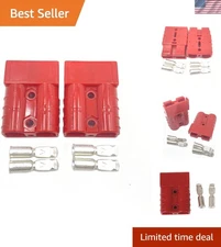 2PC 50A Battery Quick Connector Kit - Safe Disconnection for Winches & Trailers