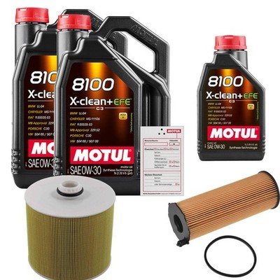 FEBI Inspektionspaket 11L MOTUL 8100 X-CLEAN 0W-30 für Audi A6 Allroad 3.0 TDI